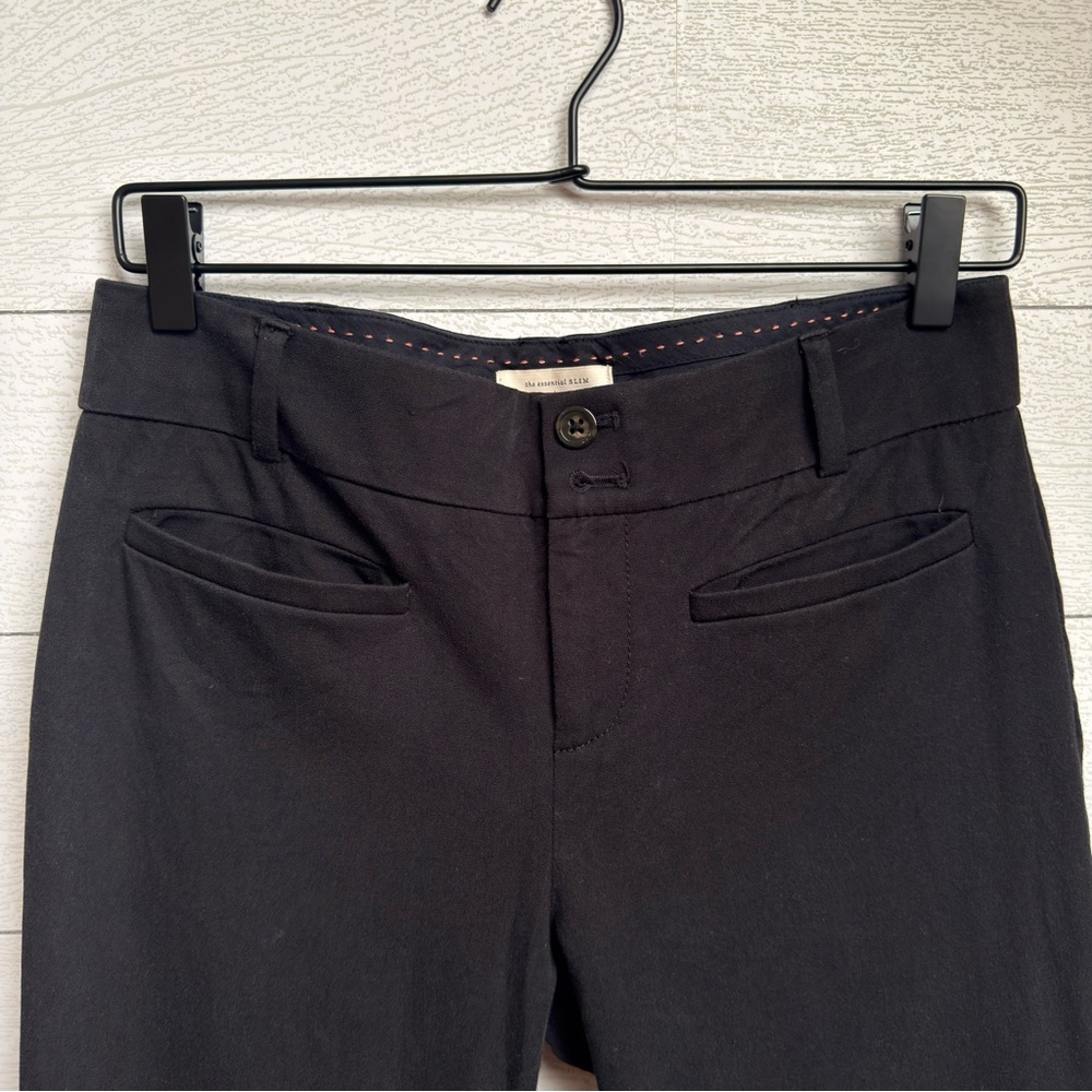 Anthropologie | Slim Black Tailored Ankle Pants – Minimalist Workwear | Size 4 - Picture 3 of 9